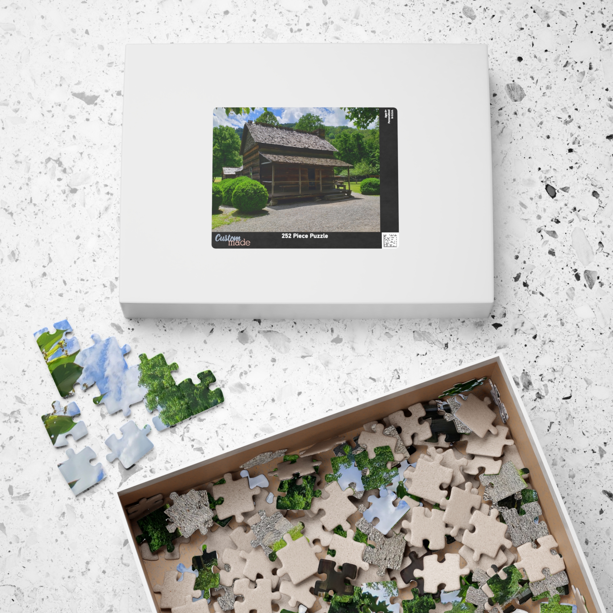 Mountain Farmhouse Puzzle Featuring Cherokee North Carolina Landscape - Original Photography - Image 8