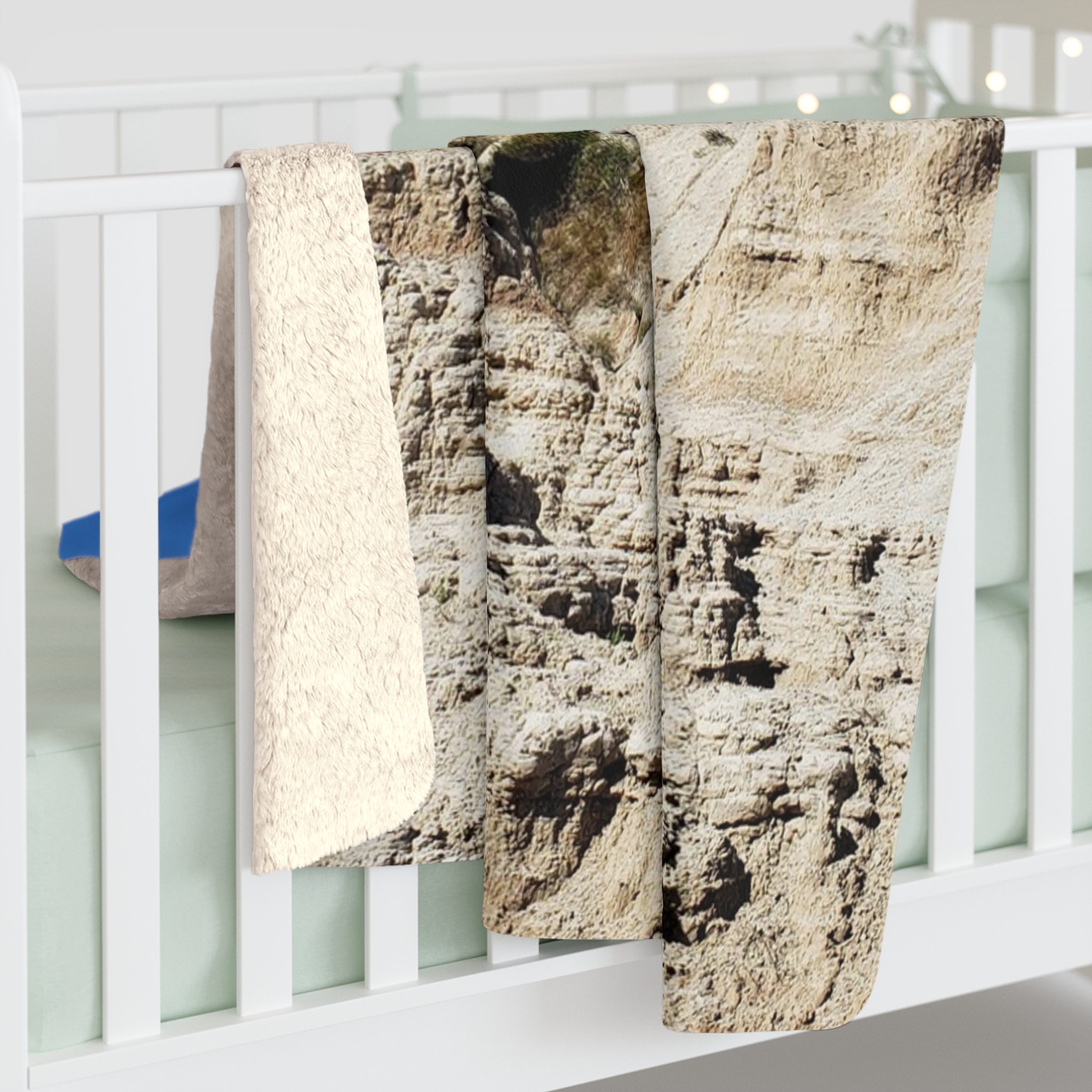 Sandstone Buttes Sherpa Fleece Blanket Featuring Badlands National Park Photography - Cozy, Warm, and Scenic Throw, Original Photograph - Image 4