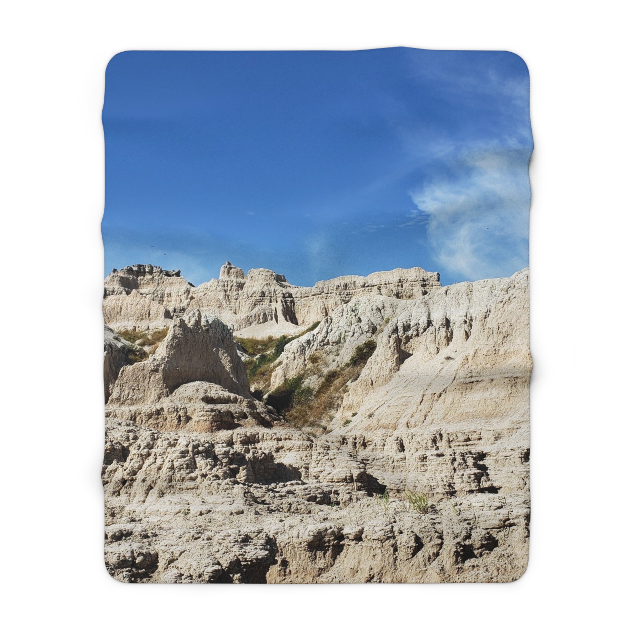 Sandstone Buttes Sherpa Fleece Blanket Featuring Badlands National Park Photography - Cozy, Warm, and Scenic Throw, Original Photograph - Image 5