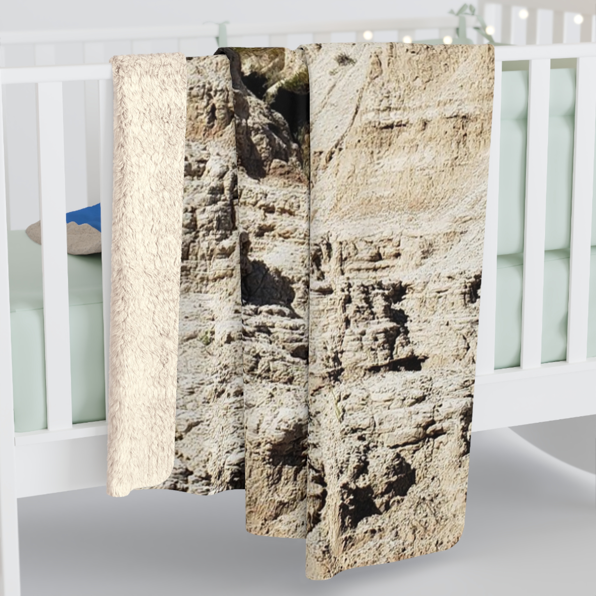 Sandstone Buttes Sherpa Fleece Blanket Featuring Badlands National Park Photography - Cozy, Warm, and Scenic Throw, Original Photograph - Image 8