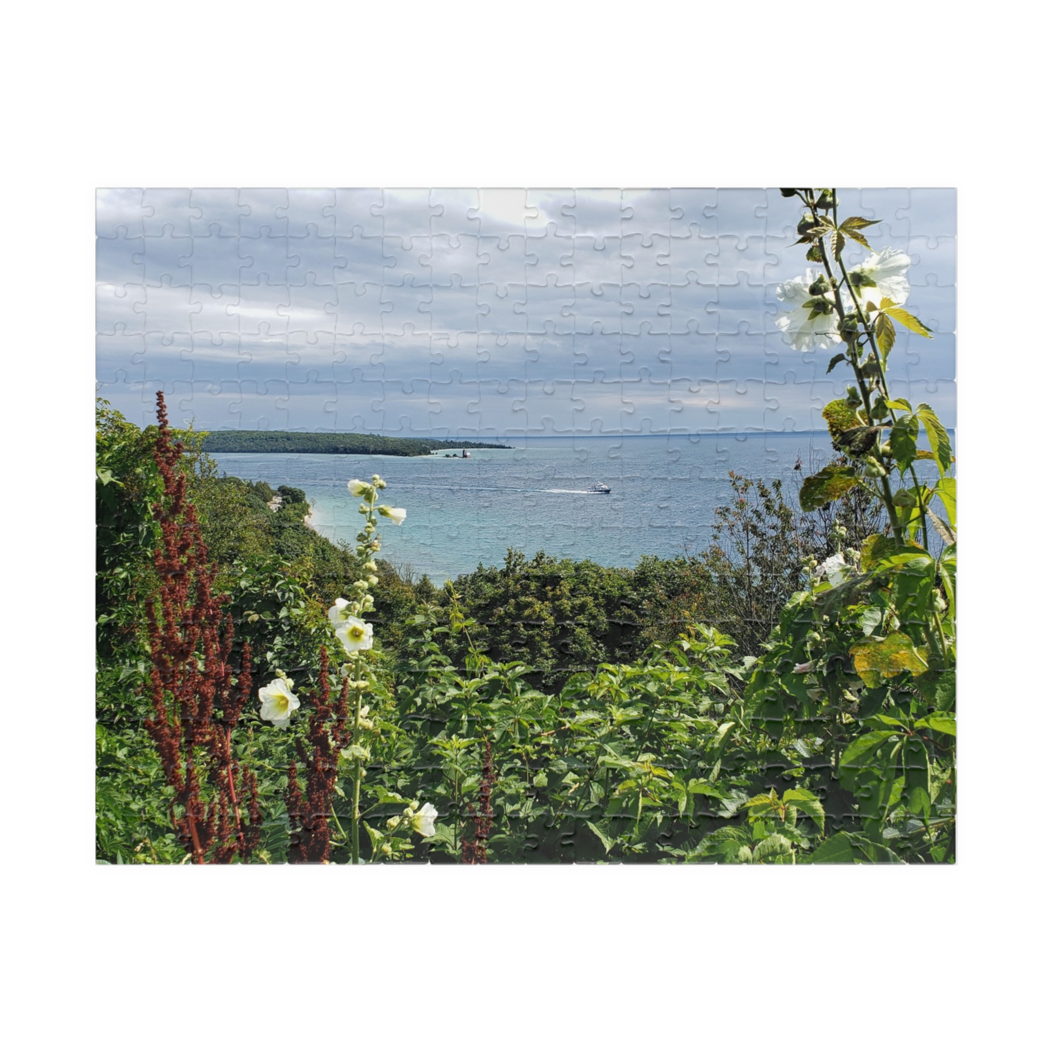 Puzzle Featuring View over Lake Huron from West Bluff, Mackinac Island - Scenic Landscape Photography Puzzle, Original Photograph - Image 5