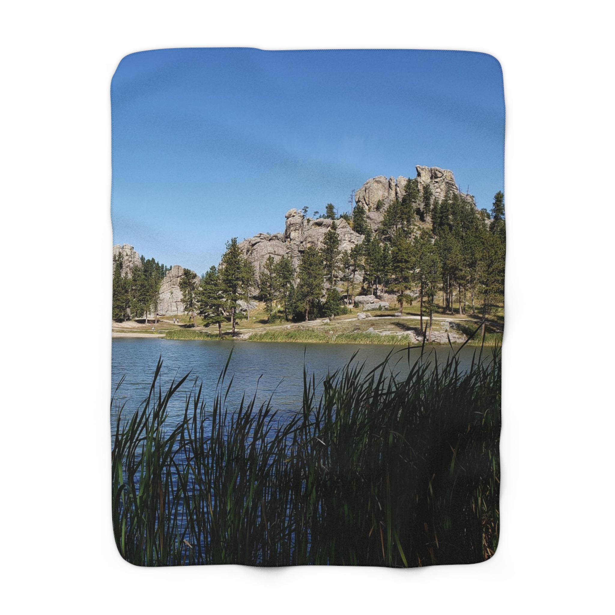 Sylvan Lake Sherpa Fleece Blanket Featuring Custer State Park South Dakota Landscape Photography, Original Photograph