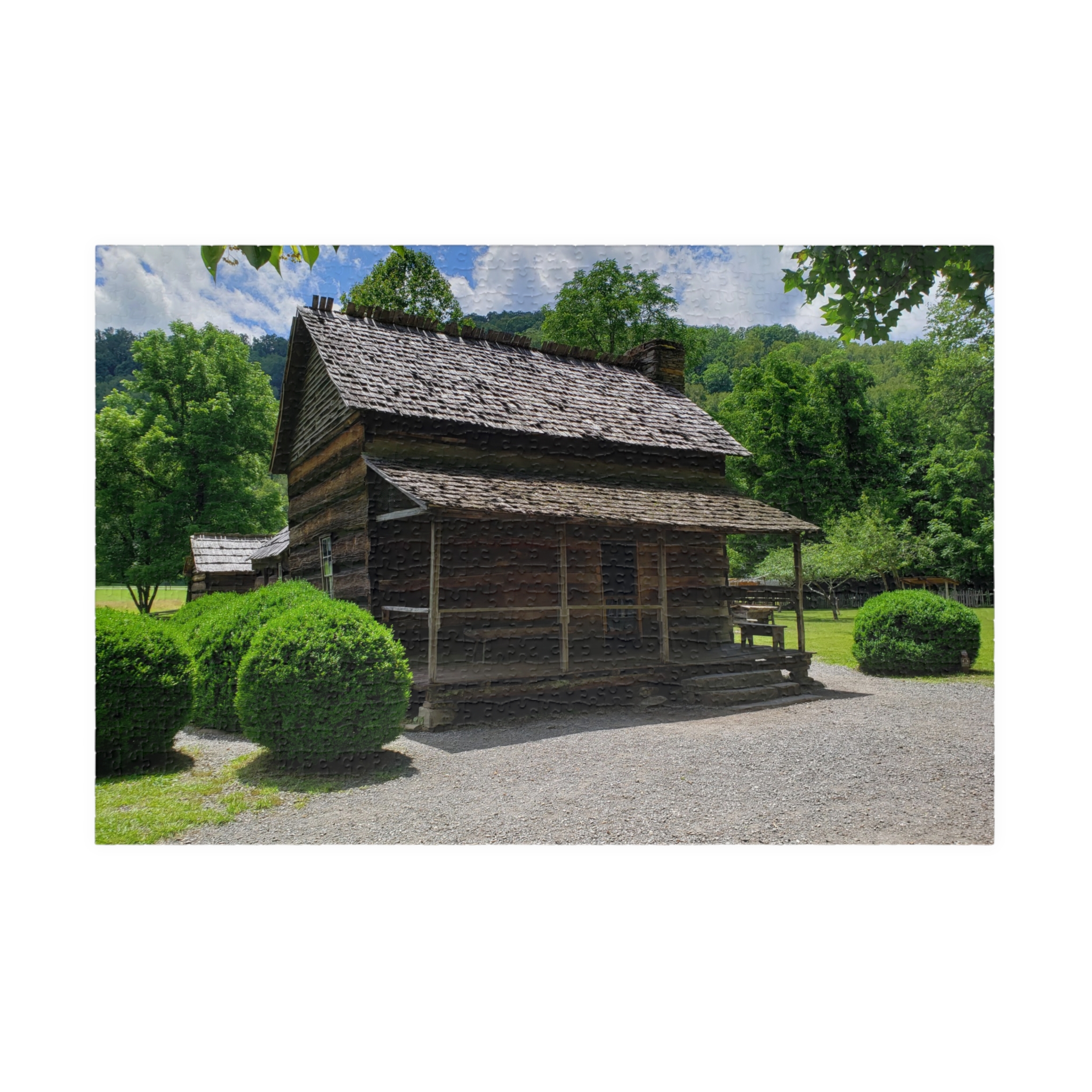 Mountain Farmhouse Puzzle Featuring Cherokee North Carolina Landscape - Original Photography - Image 13