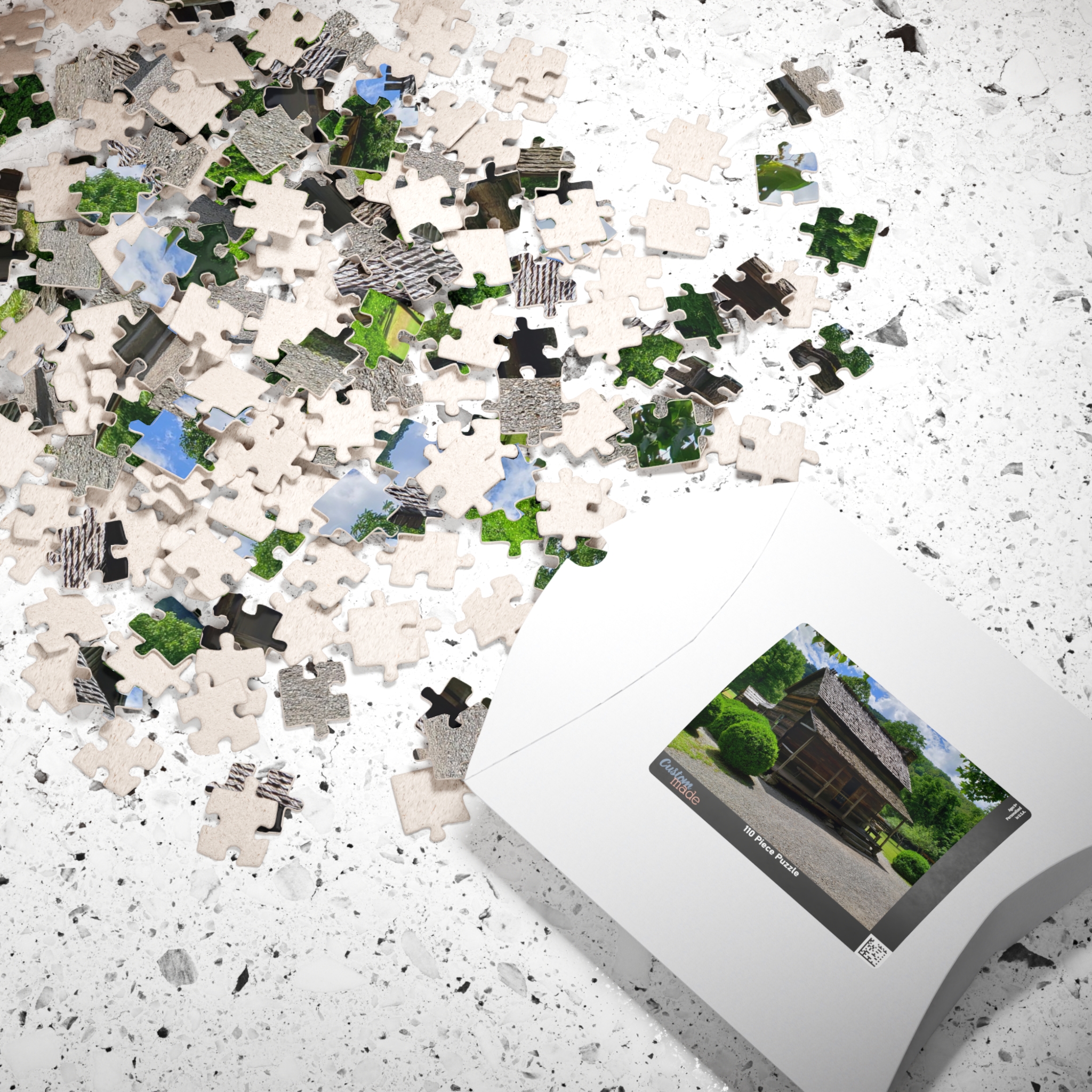 Mountain Farmhouse Puzzle Featuring Cherokee North Carolina Landscape - Original Photography - Image 4