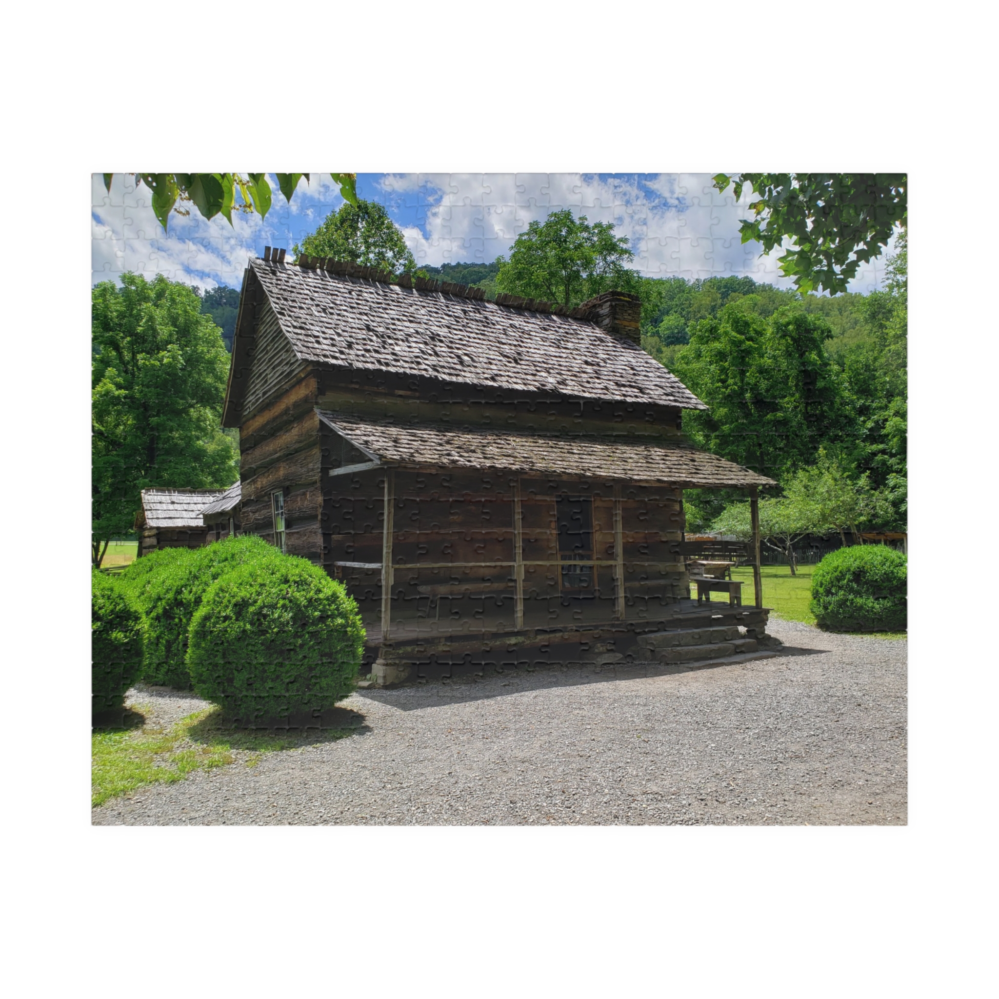 Mountain Farmhouse Puzzle Featuring Cherokee North Carolina Landscape - Original Photography - Image 9